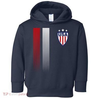 Cool USA Soccer Jersey Stripes Toddler Hoodie