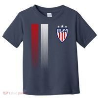 Cool USA Soccer Jersey Stripes Toddler T-Shirt thumb 0