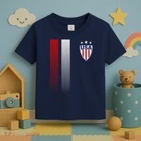 Cool USA Soccer Jersey Stripes Toddler T-Shirt thumb 3