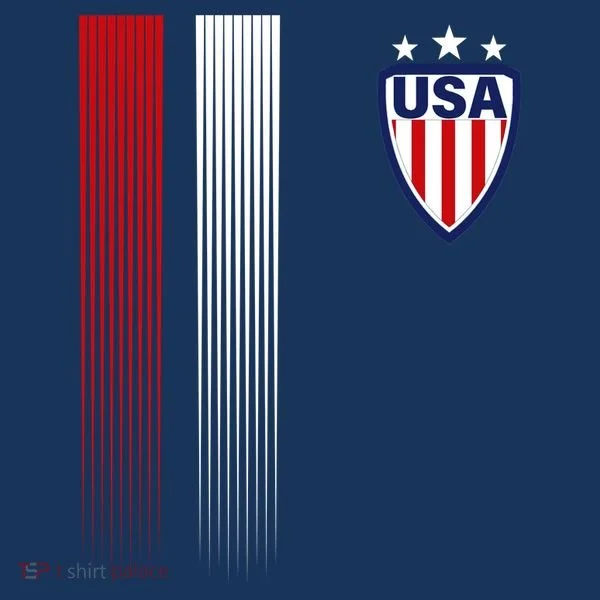Cool USA Soccer Jersey Stripes Women's Long Sleeve Shirt