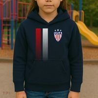 Cool USA Soccer Jersey Stripes Kids Hoodie thumb 3