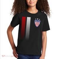 Cool USA Soccer Jersey Stripes Kids T-Shirt thumb 2