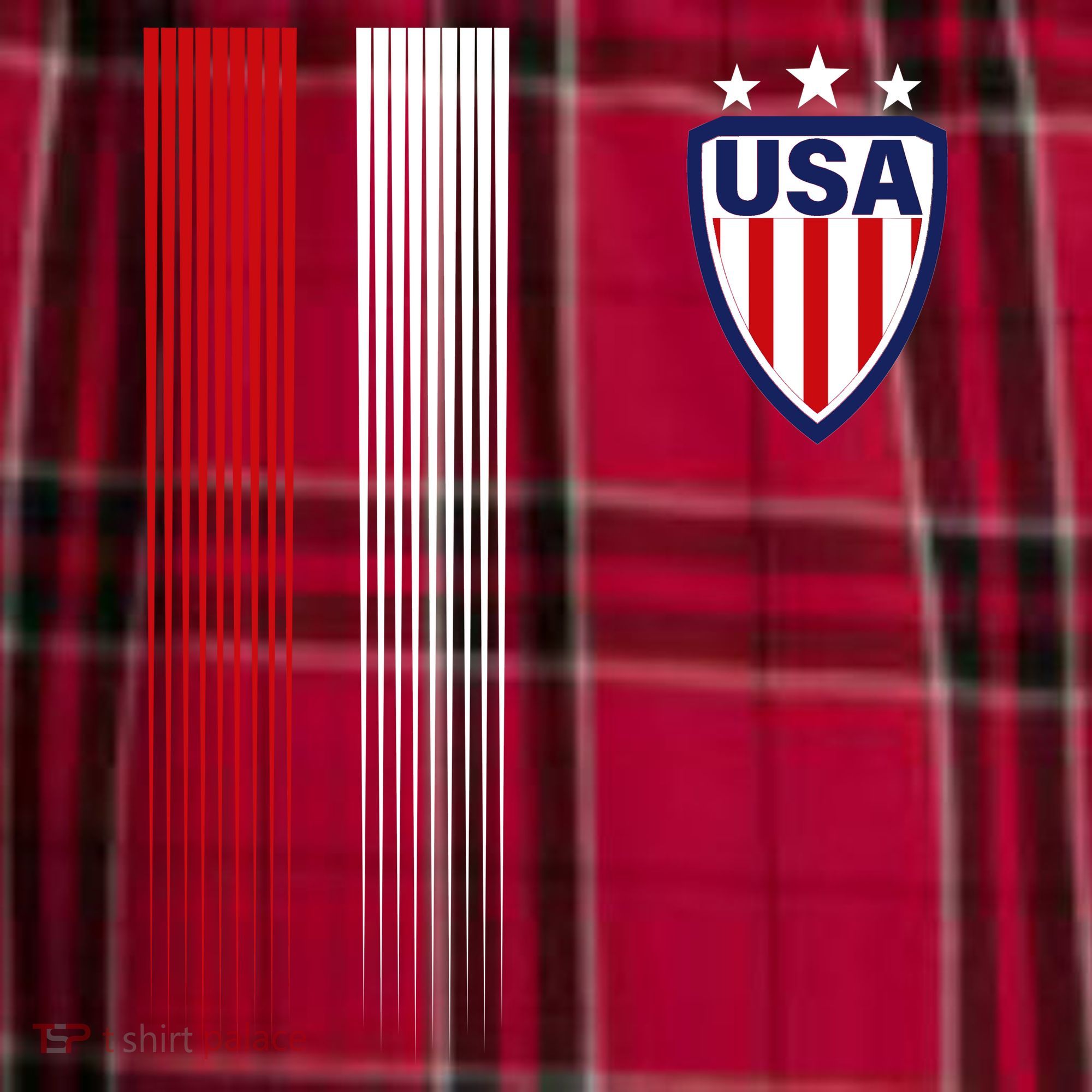 Cool USA Soccer Jersey Stripes Men's Flannel Plaid Pajama Pants