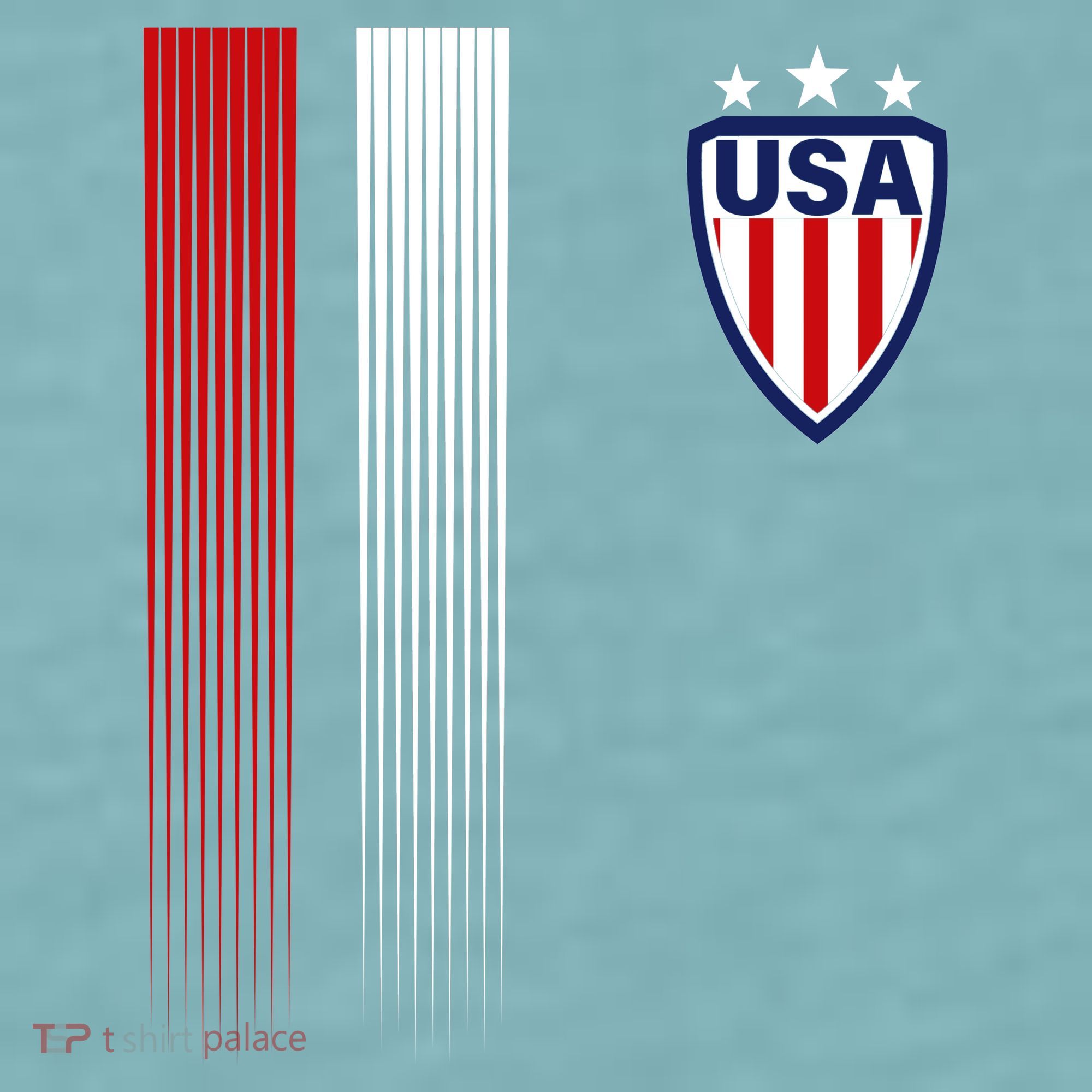 Cool USA Soccer Jersey Stripes Sueded Cloud Jersey T-Shirt