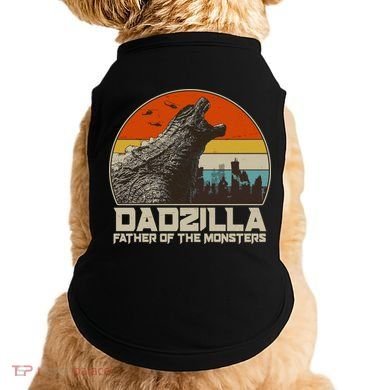 Cool Vintage Dadzilla Father Of Monsters Doggie Tank