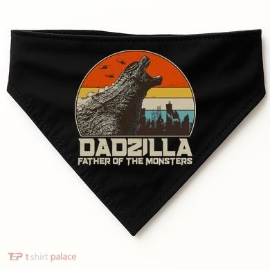 Cool Vintage Dadzilla Father Of Monsters USA-Made Doggie Bandana
