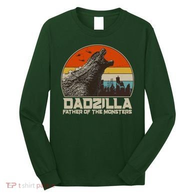 Cool Vintage Dadzilla Father Of Monsters Long Sleeve Shirt