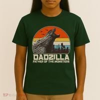 Cool Vintage Dadzilla Father Of Monsters T-Shirt thumb 4