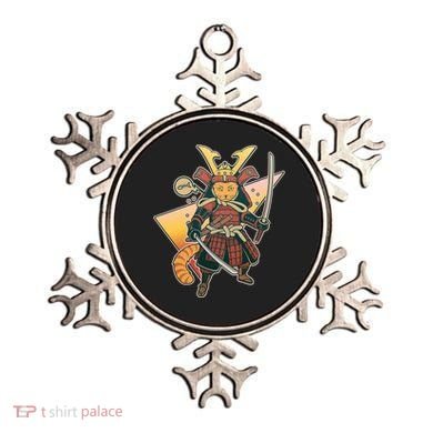 Cool Vintage Japanese Neko Cat Samurai Warrior Ornament