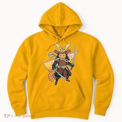 Cool Vintage Japanese Neko Cat Samurai Warrior Hoodie