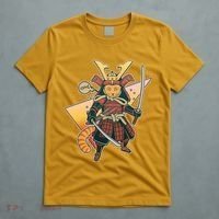 Cool Vintage Japanese Neko Cat Samurai Warrior T-Shirt thumb 5