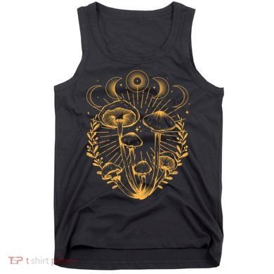 Cool Vintage Mushrooms And Moon Phases  Tank Top