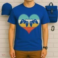 Cool Vintage Valentine Video Gamer Fan T-Shirt thumb 6