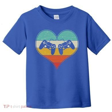 Cool Vintage Valentine Video Gamer Fan Toddler T-Shirt