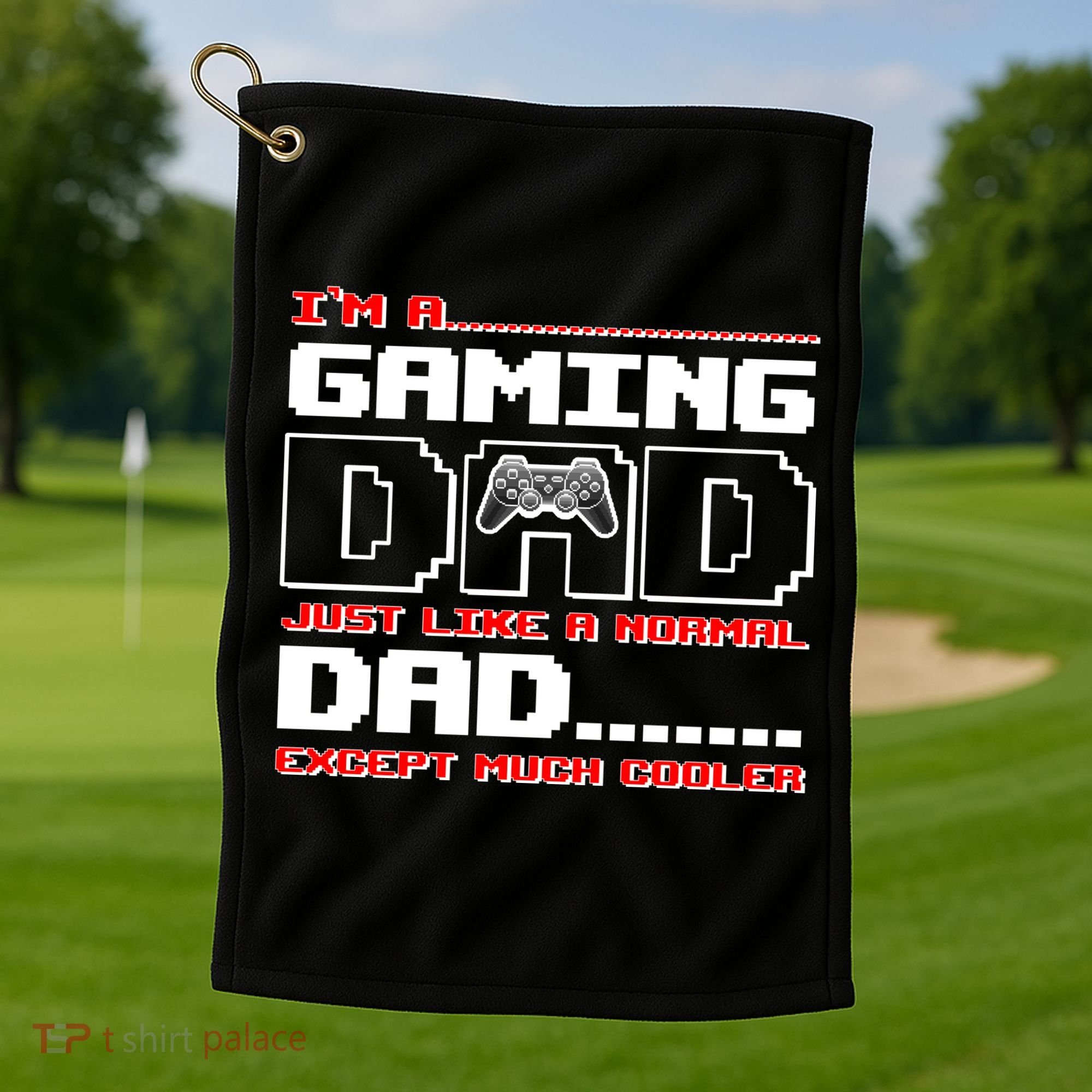 Cooler Gaming Dad Golf Towel