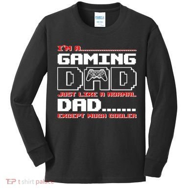 Cooler Gaming Dad Kids Long Sleeve Shirt