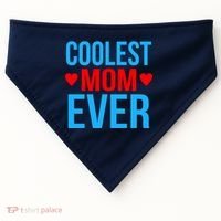 Coolest Mom Ever Hearts USA-Made Doggie Bandana thumb 0