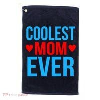 Coolest Mom Ever Hearts Golf Towel thumb 0
