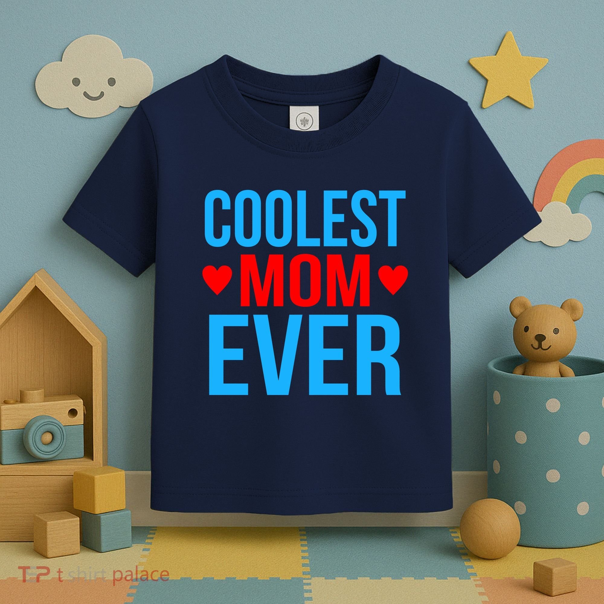 Coolest Mom Ever Hearts Toddler T-Shirt