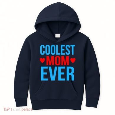 Coolest Mom Ever Hearts Kids Hoodie