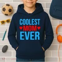 Coolest Mom Ever Hearts Kids Hoodie thumb 2