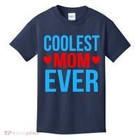 Coolest Mom Ever Hearts Kids T-Shirt thumb 0