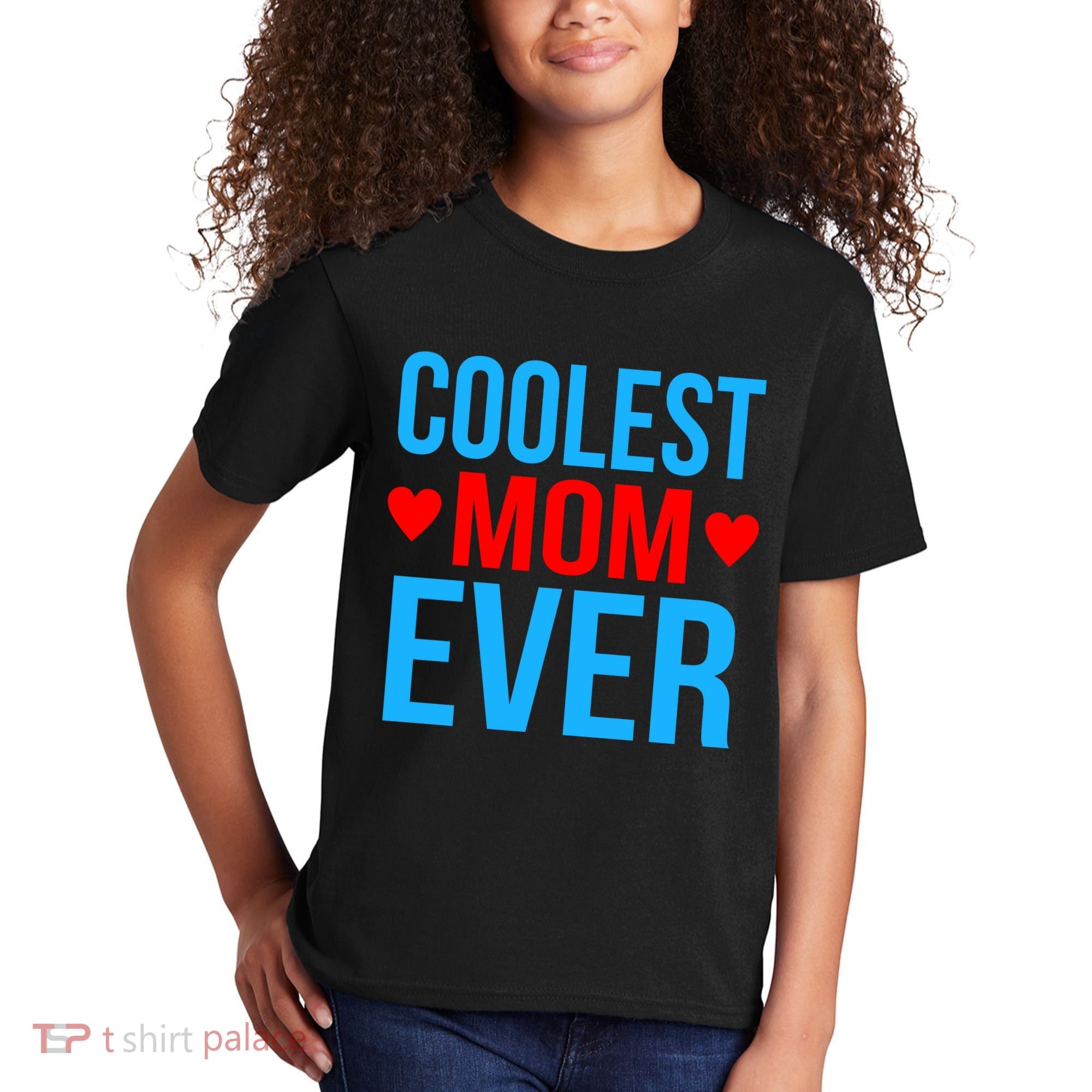 Coolest Mom Ever Hearts Kids T-Shirt