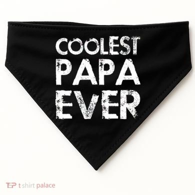 Coolest Papa Ever USA-Made Doggie Bandana