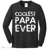 Coolest Papa Ever Kids Long Sleeve Shirt thumb 0