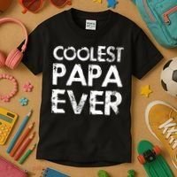 Coolest Papa Ever Kids T-Shirt thumb 3