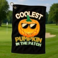 Coolest Pumpkin In The Patch Golf Towel thumb 1