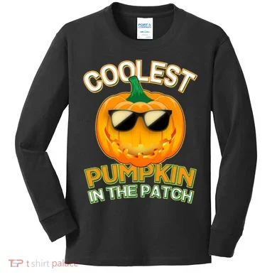 Coolest Pumpkin In The Patch Kids Long Sleeve Shirt