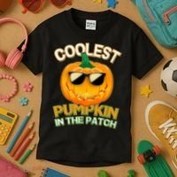 Coolest Pumpkin In The Patch Kids T-Shirt thumb 3