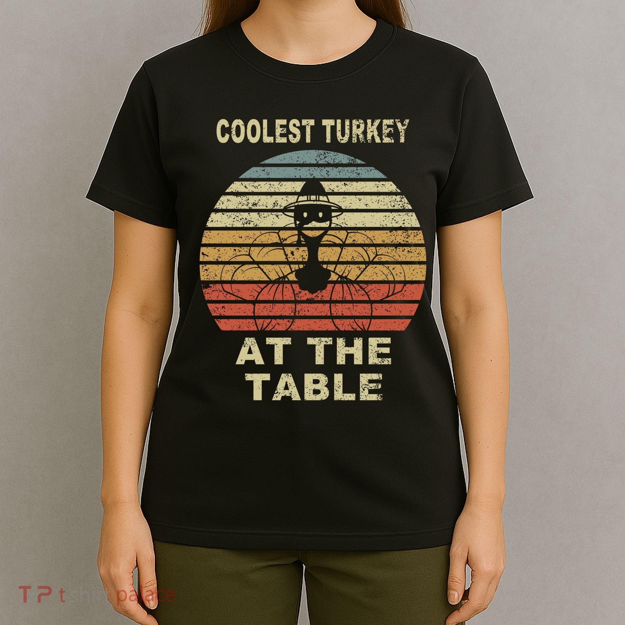Coolest Turkey At The Table Vintage T-Shirt