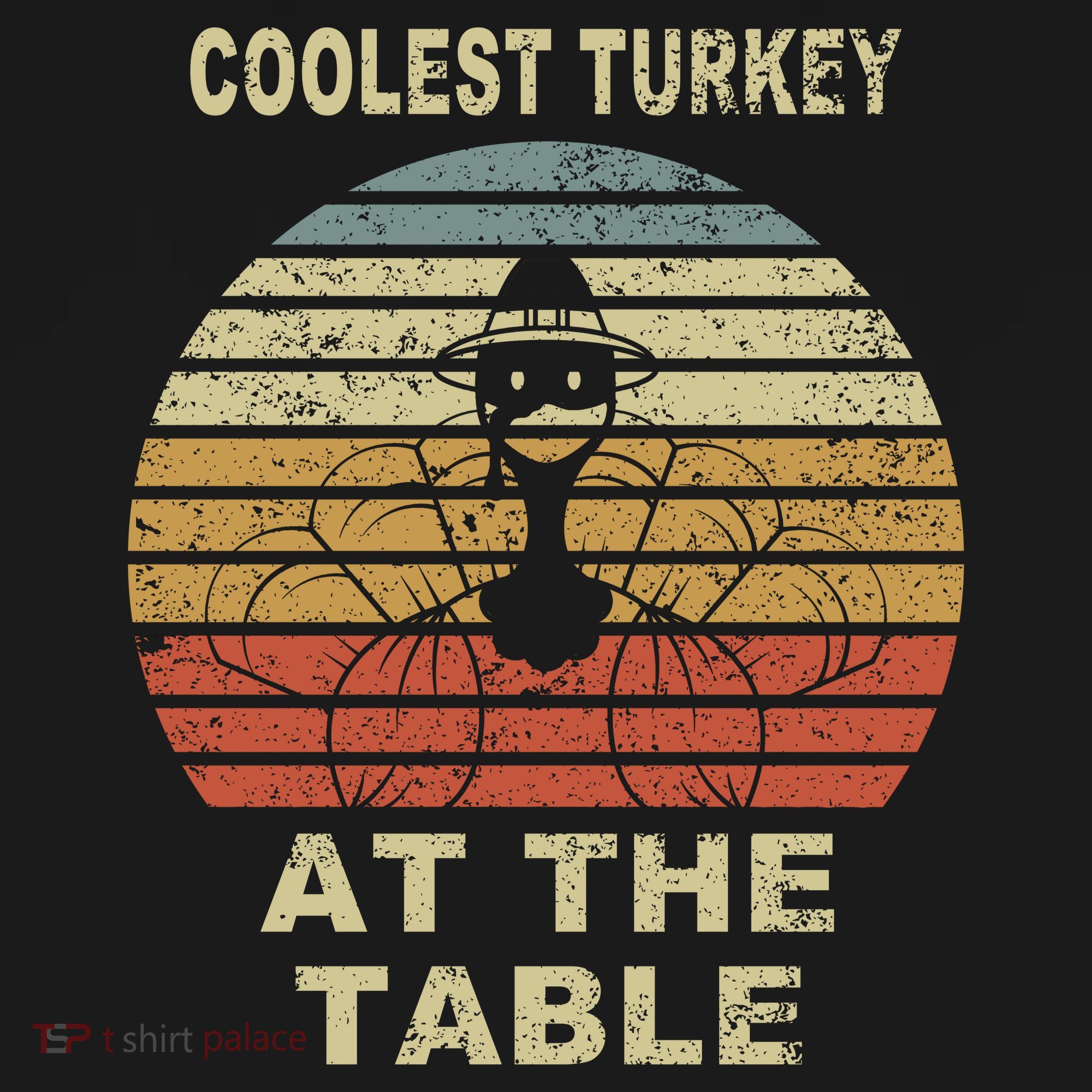 Coolest Turkey At The Table Vintage T-Shirt