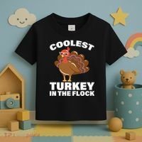 Coolest Turkey In The Flock Toddler T-Shirt thumb 3