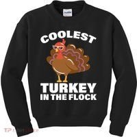 Coolest Turkey In The Flock Kids Sweatshirt thumb 0