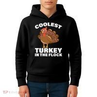 Coolest Turkey In The Flock Kids Hoodie thumb 4