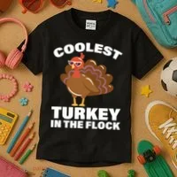 Coolest Turkey In The Flock Kids T-Shirt thumb 3