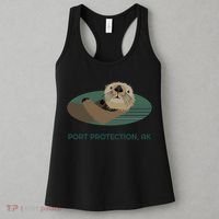 Cute Otter Port Protection Alaska Coast Resident Fisherman Funny Gift Women's Tank Top thumb 3