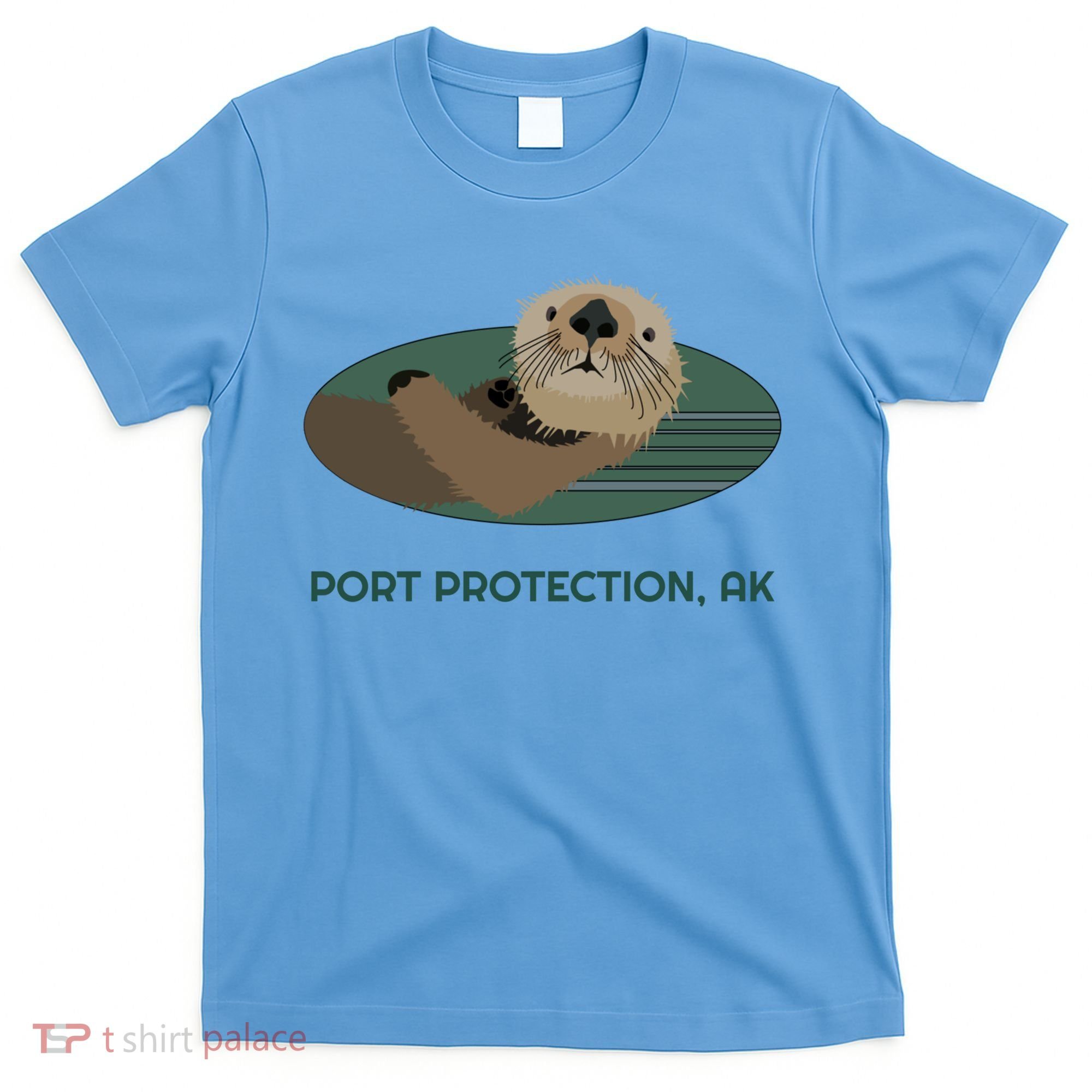 Cute Otter Port Protection Alaska Coast Resident Fisherman Funny Gift T-Shirt