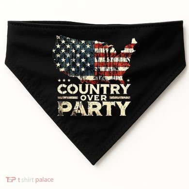 Country Over Party Democracy Matters USA-Made Doggie Bandana