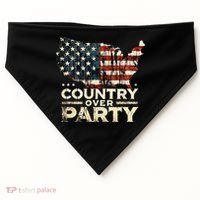 Country Over Party Democracy Matters USA-Made Doggie Bandana thumb 0