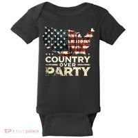 Country Over Party Democracy Matters Baby Bodysuit thumb 0
