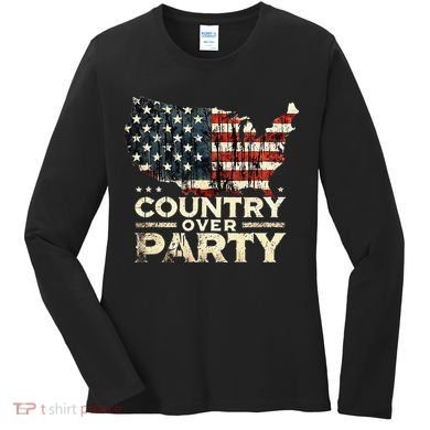 Country Over Party Democracy Matters Women's Long Sleeve Shirt