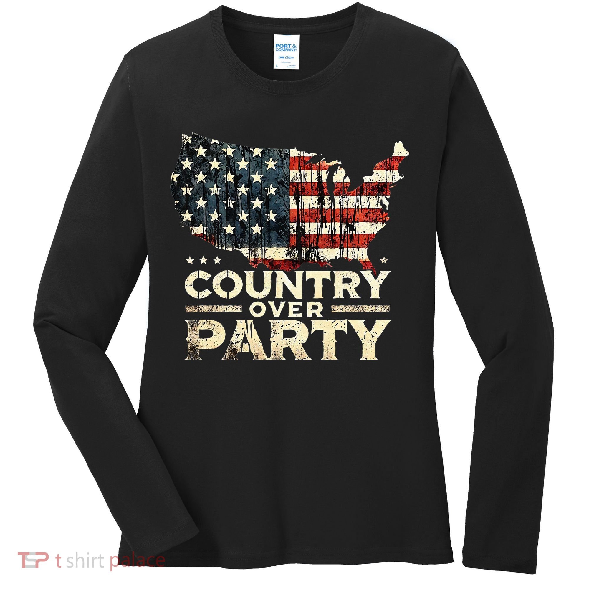 Country Over Party Democracy Matters Women's Long Sleeve Shirt