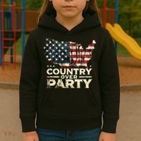 Country Over Party Democracy Matters Kids Hoodie thumb 3