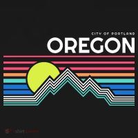 City Of Portland Oregon Retro Sunset Ornament thumb 1