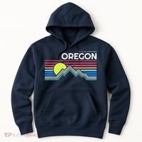 City Of Portland Oregon Retro Sunset Hoodie thumb 0