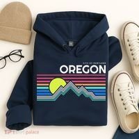 City Of Portland Oregon Retro Sunset Hoodie thumb 4